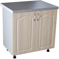 Masca pentru chiuveta cu 2 usi 80 cm Zebra, Alb/MDF Sonoma cu blat Beton, 80 x 85 x 60 cm Masca pentru chiuveta cu 2 usi 80 cm Zebra, Alb/MDF Sonoma cu blat Beton, 80 x 85 x 60 cm